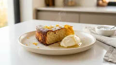 Krupicový koláč s pomerančem z pánve: rychlý dezert bez trouby