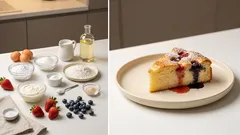 Nadýchaná bublanina s ovocem a tvarohem: vláčná, jednoduchá a vždycky se povede