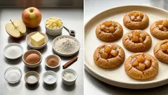 Jablečné sušenky se skořicí – křehké máslové „důlky“ s náplní