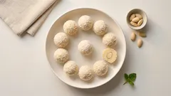 Nepečené rafaelo kuličky z Delissy: kokosový obal a mandlička uprostřed