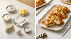 Křehké tvarohovo-nivové šátečky: rychlé slané pohoštění, které se vždy povede