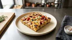 Rohlíková placka ze starých rohlíků: rychlá večeře na plech, co zužitkuje zbytky