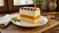 Lehké vídeňské řezy s pomerančem: piškot, pudink a šlehačka na jednom plechu