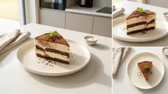 Nepečený tvarohový dezert s kakaem – vrstvy sušenek, které v lednici krásně změknou