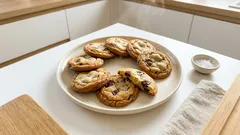 Domácí cookies s čokoládou: křupavé okraje, měkký střed a hotovo za 10 minut