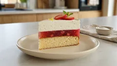 Nadýchané jahodové řezy se šlehačkou: víkendový moučník na plech