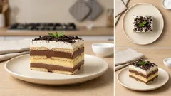 Nepečené BEBE řezy s vanilkovým a čokoládovým pudinkem – dezert na plech bez trouby