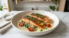 Losos na smetaně s parmazánem: krémová omáčka z jedné pánve