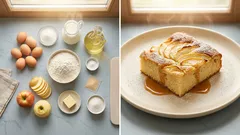 Vláčný jablečný koláč s karamelem a vanilkou – na plech a bez složitostí