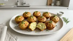 Slané cuketové muffiny se sýrem a bylinkami – vláčné i druhý den