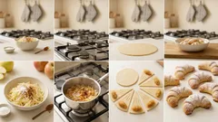 Linecké rohlíčky s jablky: křehké těsto a voňavá náplň, co drží tvar