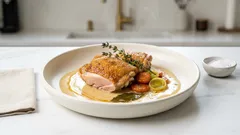 Kuřecí stehna na víně se smetanou: jemná omáčka z jednoho hrnce