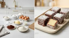 Kokosové kostky z plechu: vláčné, namočené v kakau a hotové i den dopředu