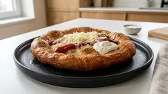 Domácí langoše jako z pouti: nadýchané těsto, které kyne přes noc v lednici